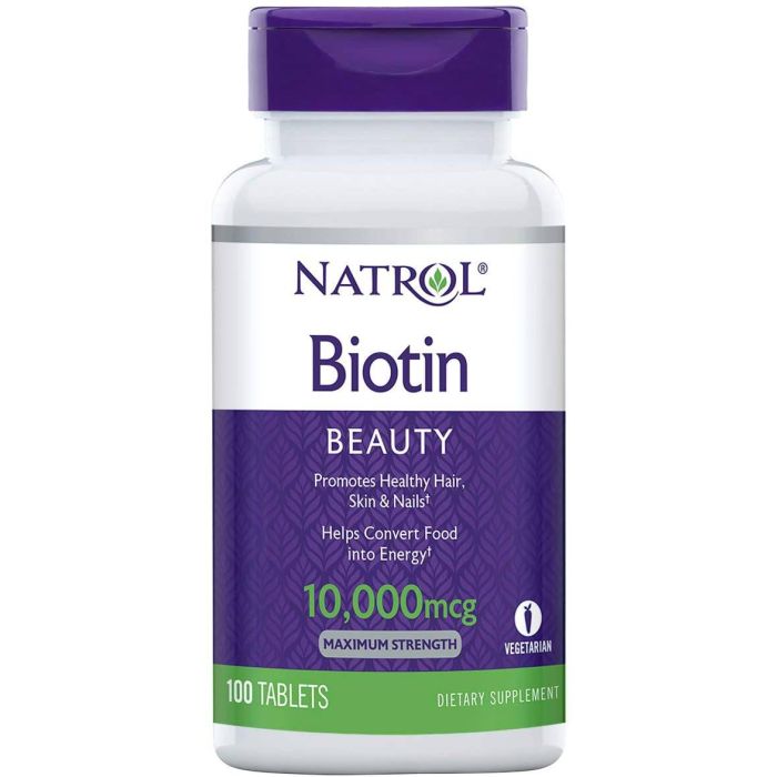 Natrol Biotin Beauty Tablets Hair Skin Nail Support 10000Mcg - supplemynts.com
