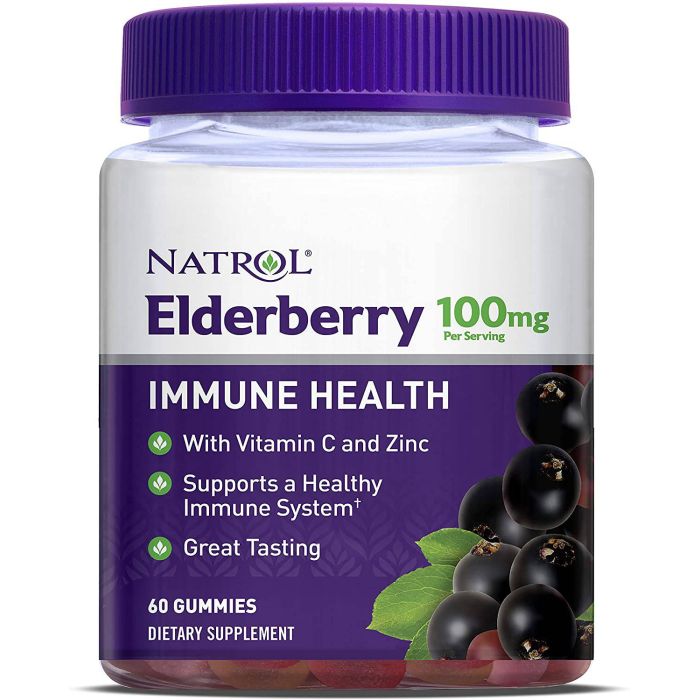 Natrol Elderberry 60 Gummies Immune Health Support Supplement - supplemynts.com