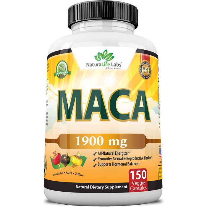 Natura Life Organic Peruvian Maca Root 1900mg 150 Vegan Pills - supplemynts.com