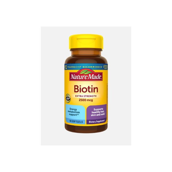 Nature Made Biotin Extra Strength 2500 Mcg Softgels Hair Skin Nails - supplemynts.com