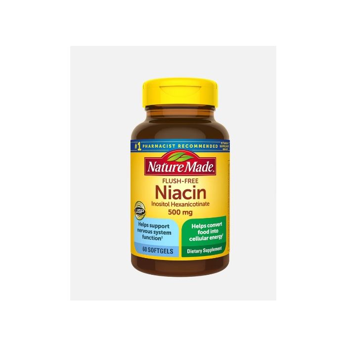 Nature Made Flush Free Niacin Inositol Hexanicotinate 500mg 60 Softgel - supplemynts.com