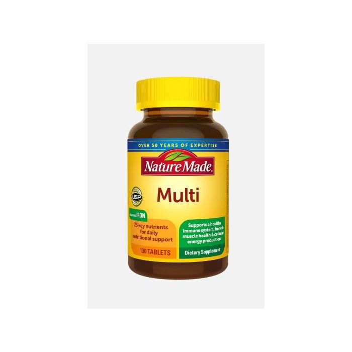 Nature Made Multivitamin 130 Tablets With Iron Immune System Support - supplemynts.com