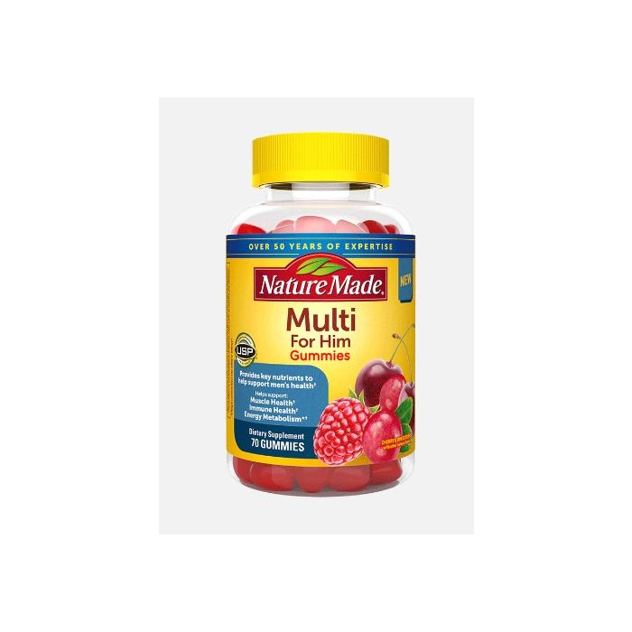 Nature Made Multivitamin 70 Fruit Flavored Gummies For Him - supplemynts.com