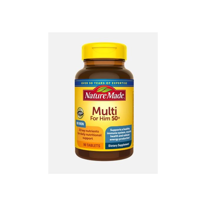 Nature Made Multivitamin For Him 50+ 90 Tablets Nutritional Support - supplemynts.com