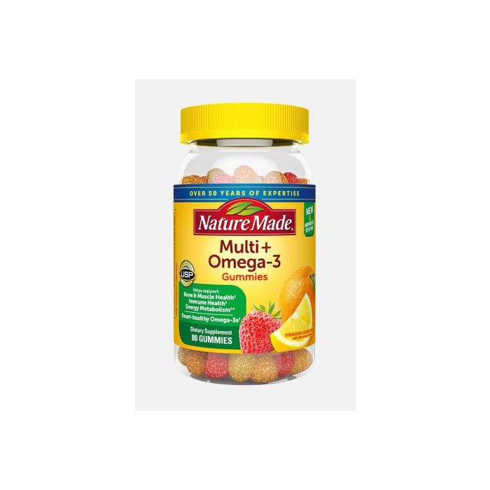Nature Made Multivitamin Omega 3 80 Gummies Heart Support - supplemynts.com