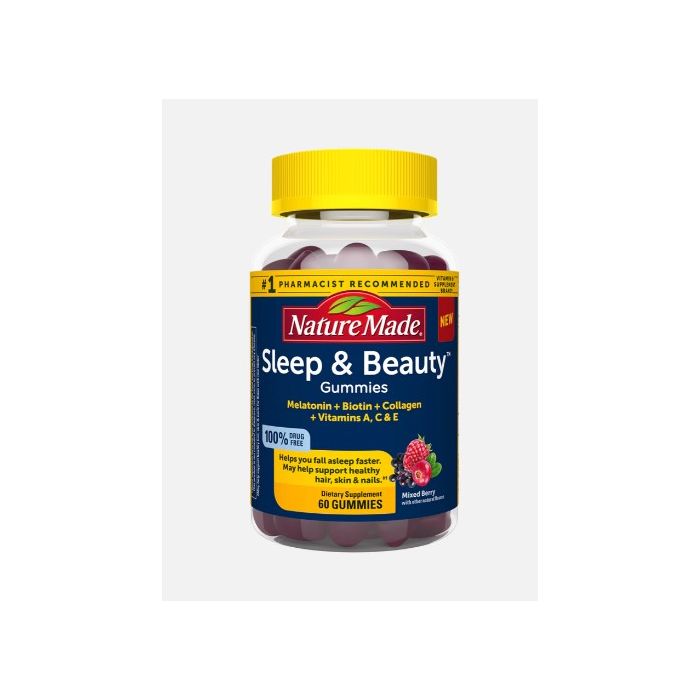 Nature Made Sleep & Beauty 60 Gummies Melatonin Collagen Biotin - supplemynts.com
