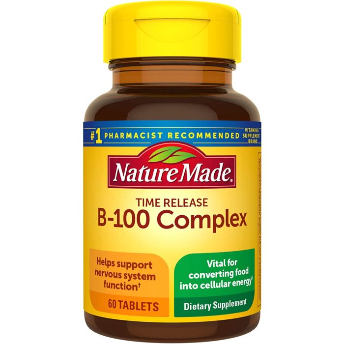Nature Made Time Release B 100 Complex 60 Tablets - supplemynts.com