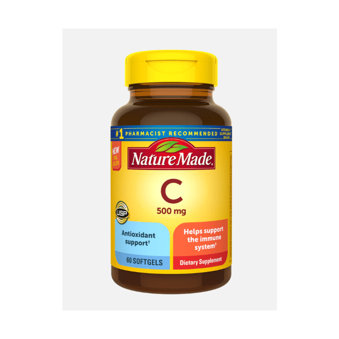 Nature Made Vitamin C 500mg 60 Softgels Immune System Support - supplemynts.com
