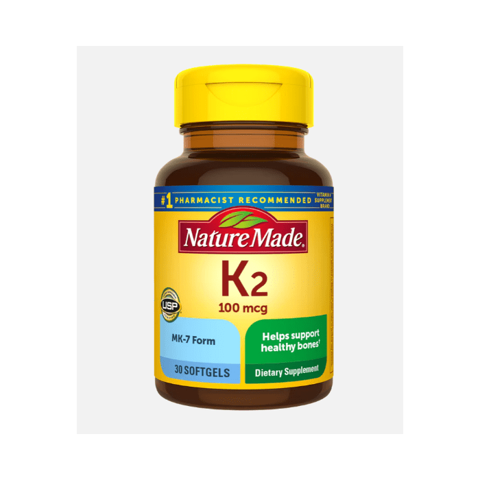 Nature Made Vitamin K2 100 Mcg 30 Softgels Bone Health Support - supplemynts.com