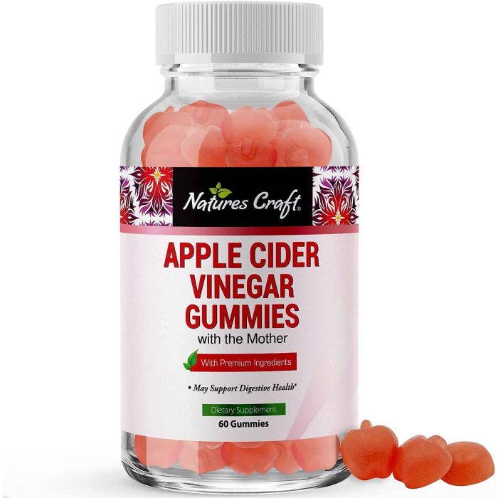 Nature's Craft Apple Cider Vinegar 60 Gummies Digestive Health Support - supplemynts.com