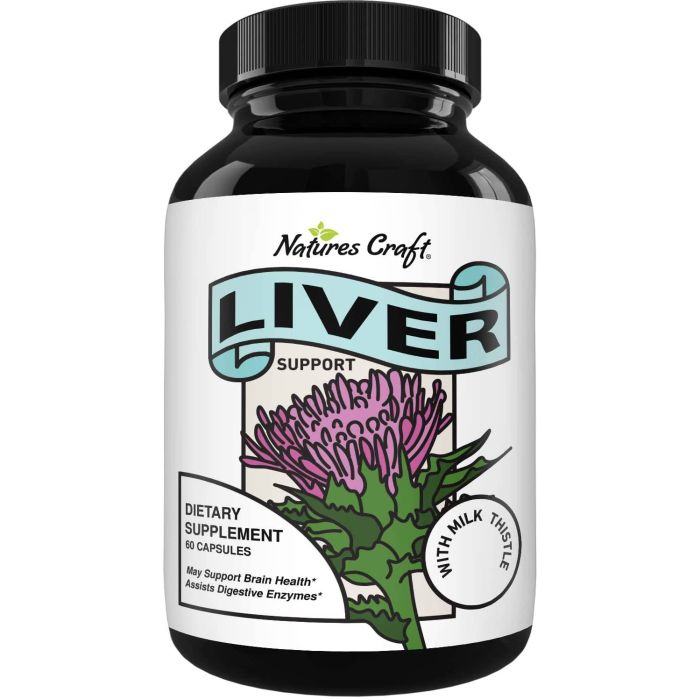 Nature's Craft Liver Support Detox Supplement 60 Caps - supplemynts.com