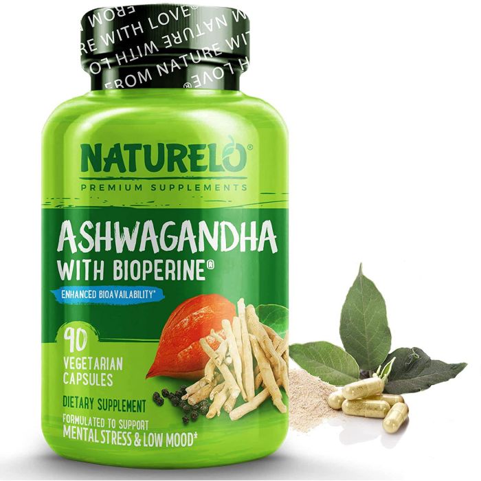 Naturelo Ashwagandha Organic Root Powder Natural Supplement Bioperine - supplemynts.com