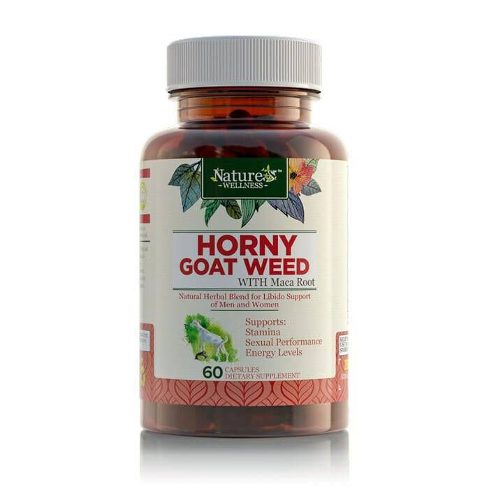Natures Wellness 60 Capsules Horny Goat Weed Extract Maca Root - supplemynts.com