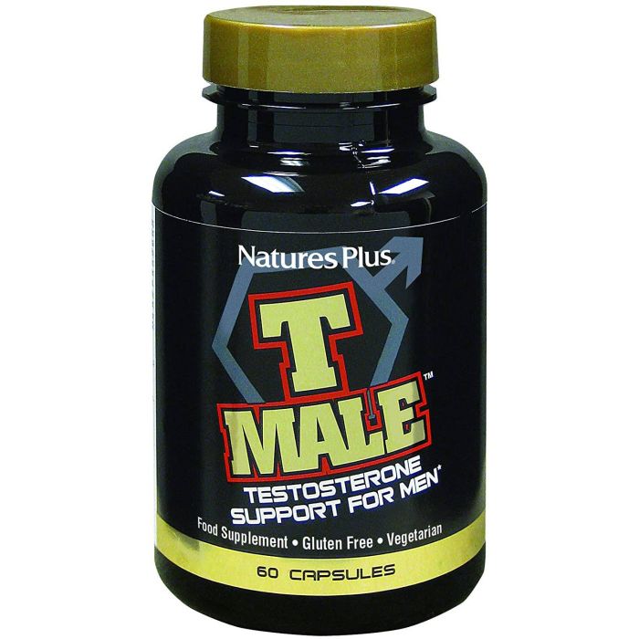 Naturesplus T Male Testosterone Boost 60 Vegetarian Capsule Glutenfree - supplemynts.com