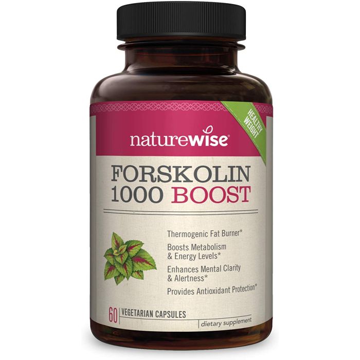 NatureWise Forskolin 1000 Boost Fat Burner Supplement 60 Caps - supplemynts.com
