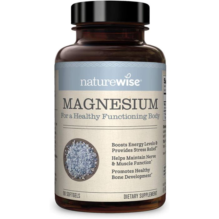 NatureWise Magnesium 300mg Supplement 90 Softgels - supplemynts.com