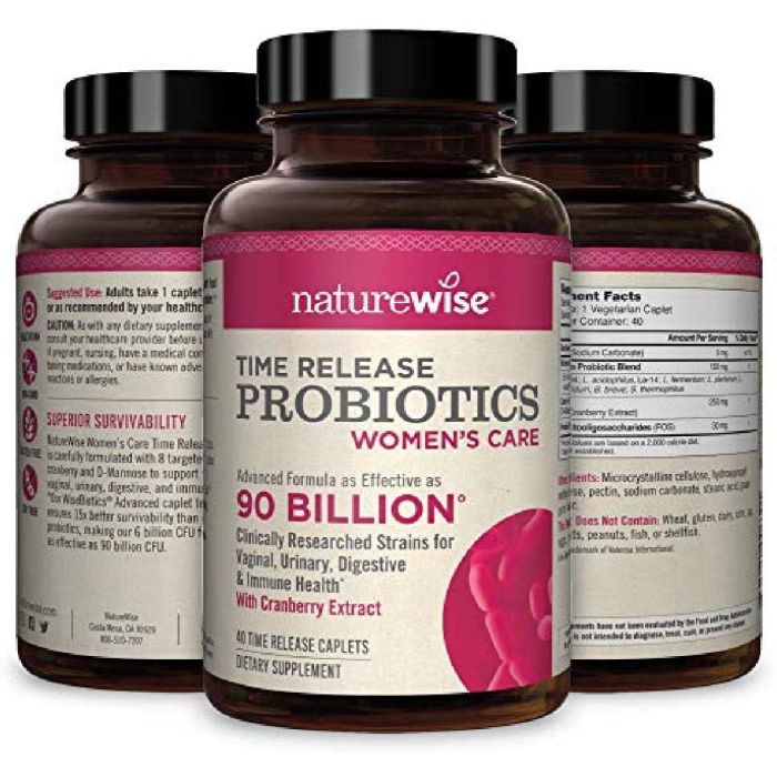 NatureWise Time Release Probiotics Women Care 90 Billion 40 Capsules - supplemynts.com