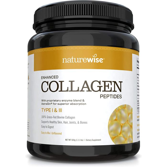 NatureWise Unflavored Enhanced Collagen Peptides Type I III Hydrolyzed - supplemynts.com