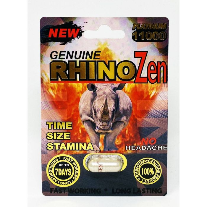 New Genuine Rhino Zen 11000 Platinum Male Enhancement Pill - supplemynts.com