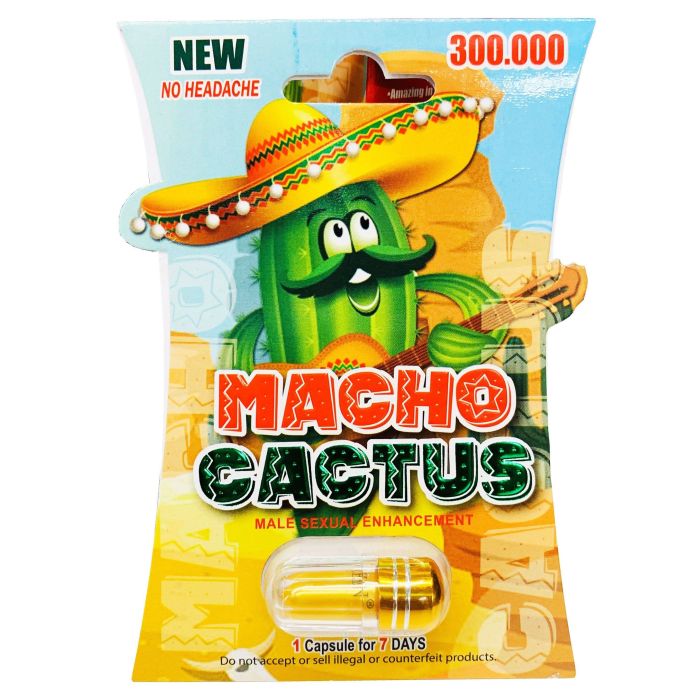 New Macho Cactus 300000 Male Sexual Enhancement Gold Pill - supplemynts.com