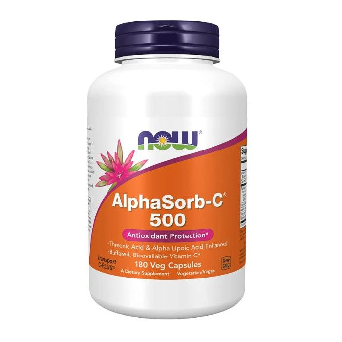 NOW AlphaSorb-C 500 mg Antioxidant Protection 180 Veggie Caps - supplemynts.com