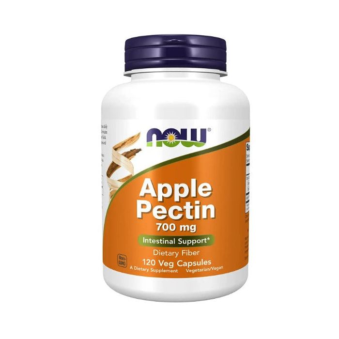 NOW Apple Pectin 700mg Intestinal Support 120 Veggie Caps - supplemynts.com