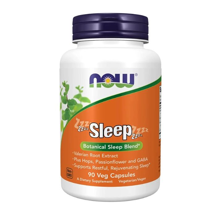 NOW Botanical Sleep Blend 90 Veggie Caps Passionflower GABA - supplemynts.com