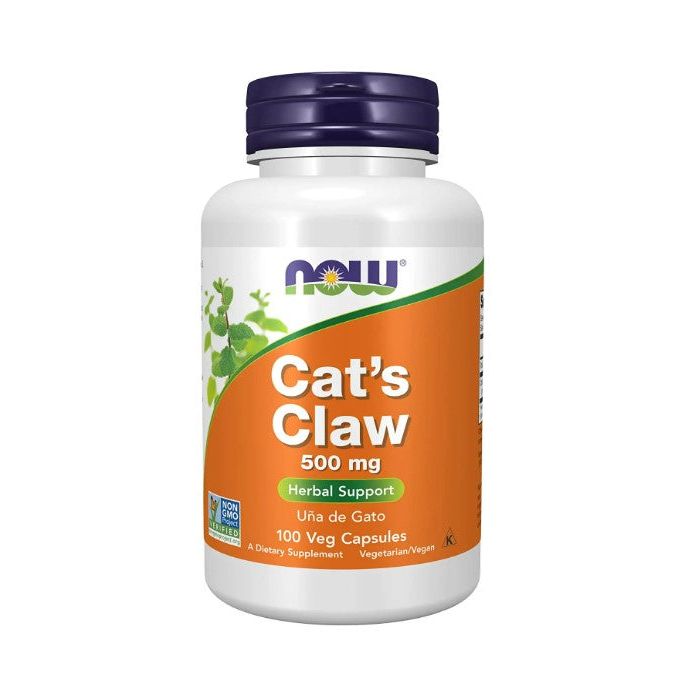 NOW Cat's Claw 500mg Herbal Support Supplement 100 Veggie Caps - supplemynts.com
