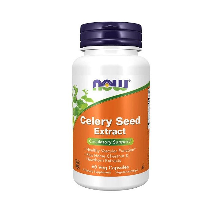 NOW Celery Seed Extract Circulatory Support 60 Veggie Caps - supplemynts.com