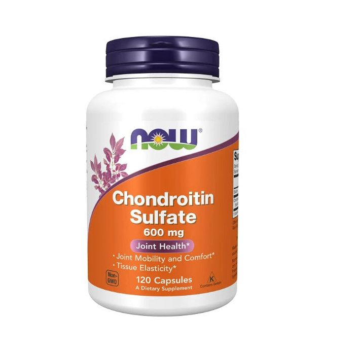 NOW Chondroitin Sulfate 600mg Joint Health Supplement 120 Caps - supplemynts.com