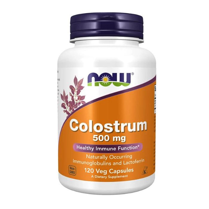 NOW Colostrum 500 mg Immune Function Support 120 Veggie Caps - supplemynts.com