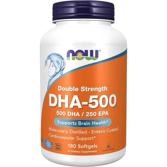 NOW Double Strength DHA 500 250 EPA 180 Softgels Brain Health Support - supplemynts.com