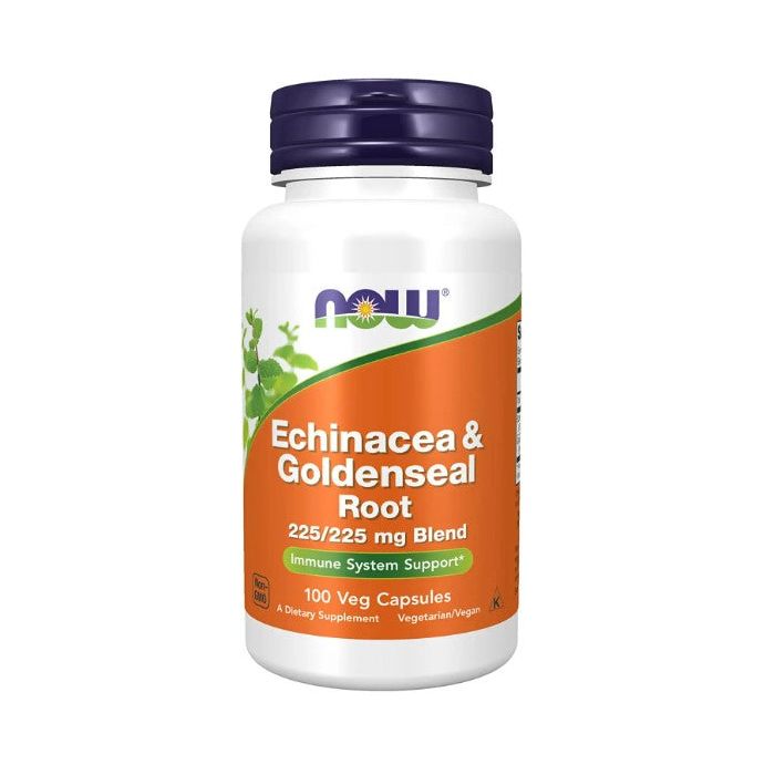 NOW Echinacea & Goldenseal Root 225/225 mg 100 Veggie Caps - supplemynts.com