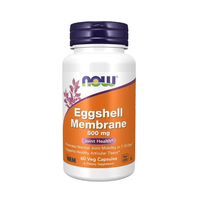 NOW Eggshell Membrane 500mg 60 Veggie Caps Joint Health Support - supplemynts.com