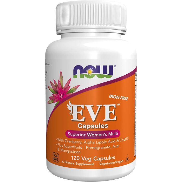 NOW Eve Superior Women's Multivitamin Iron Free 120 Veggie Caps - supplemynts.com