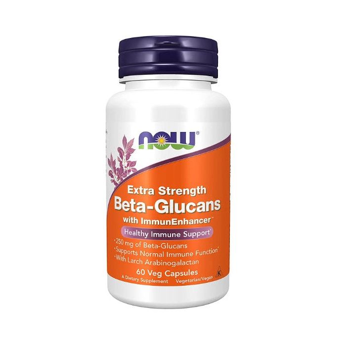 NOW Extra Strength Beta Glucans ImmunEnhancer 60 Veggie Caps - supplemynts.com