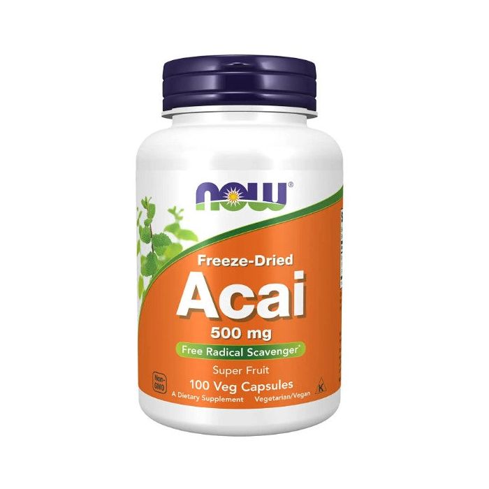 NOW Freeze Dried Super Fruit Acai 500mg 100 Veggie Capsules - supplemynts.com