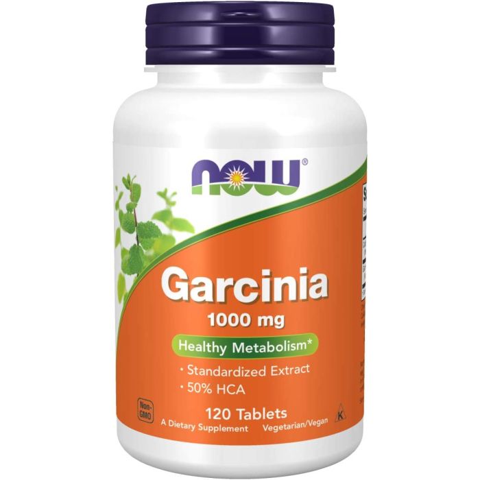 NOW Garcinia Healthy Metabolism Support 1000mg 120 Tablets - supplemynts.com