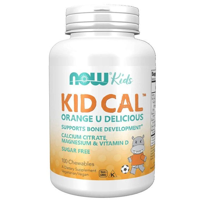 NOW Kid Cal Bone Development 100 Chewables Sugar Free - supplemynts.com