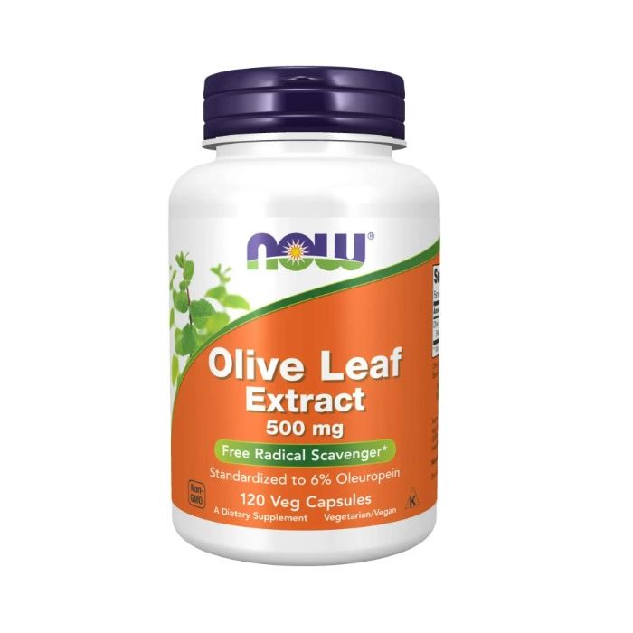 NOW Olive Leaf Extract 500mg Free Radical Scavenger 120 Veggie Caps - supplemynts.com