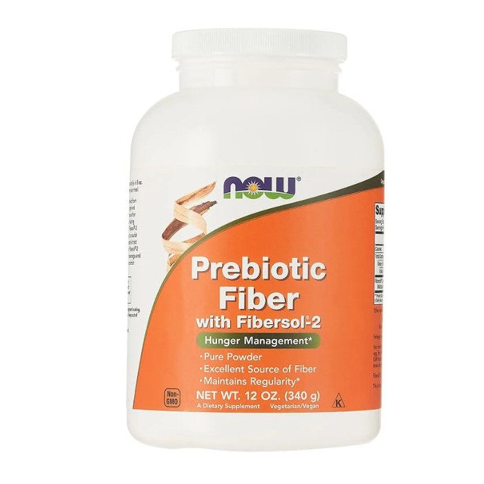 NOW Prebiotic Fiber with Fibersol 2 Hunger Management Powder 12 Oz - supplemynts.com