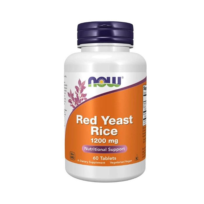 NOW Red Yeast Rice 1200mg Nutritional Support Tablets - supplemynts.com
