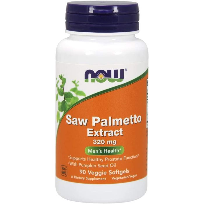 NOW Saw Palmetto Extract 320mg Pumpkin Seed Oil 90 Veggie Softgels - supplemynts.com