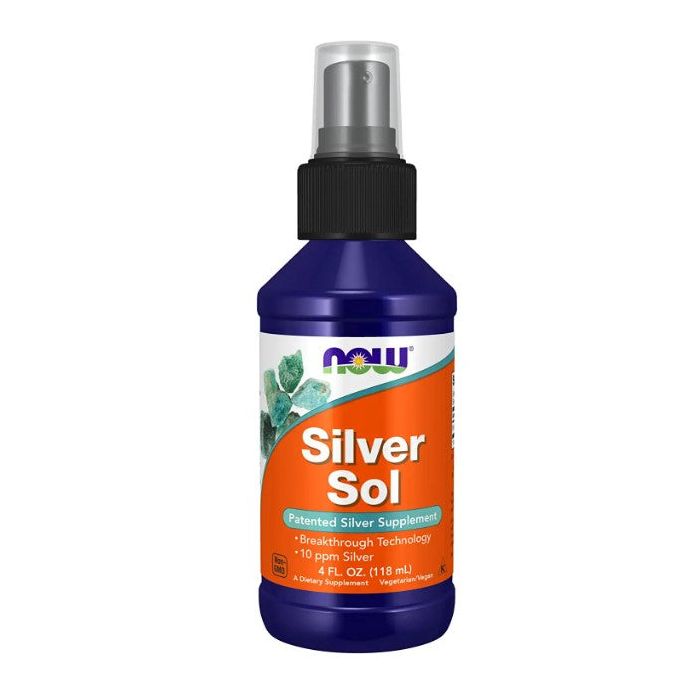 NOW Silver Sol Non-GMO Vegetarian Supplement 4 Oz - supplemynts.com