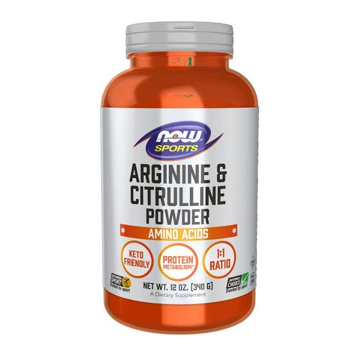 NOW Sports Arginine & Citrulline Powder 12 Oz Amino Acids - supplemynts.com