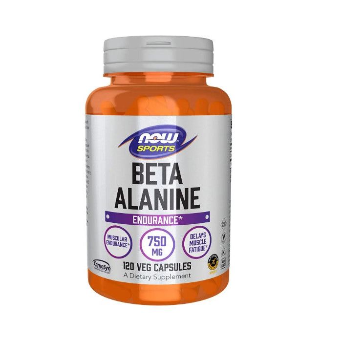 NOW Sports Beta Alanine 750 mg 120 Veggie Caps Endurance Support - supplemynts.com