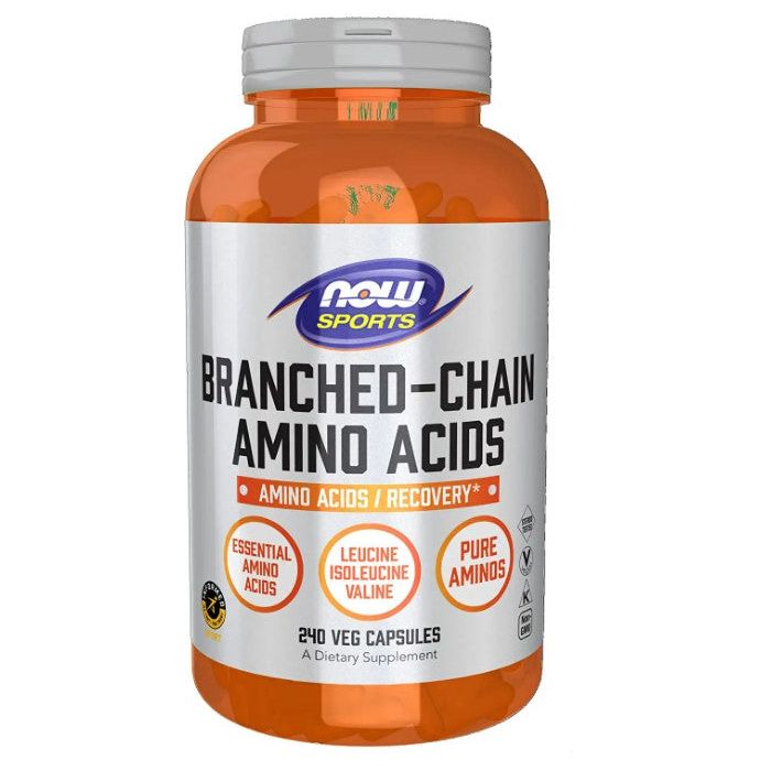 Now Sports Branched Chain Amino Acids Recovery Supplement 240 Veg Caps - supplemynts.com