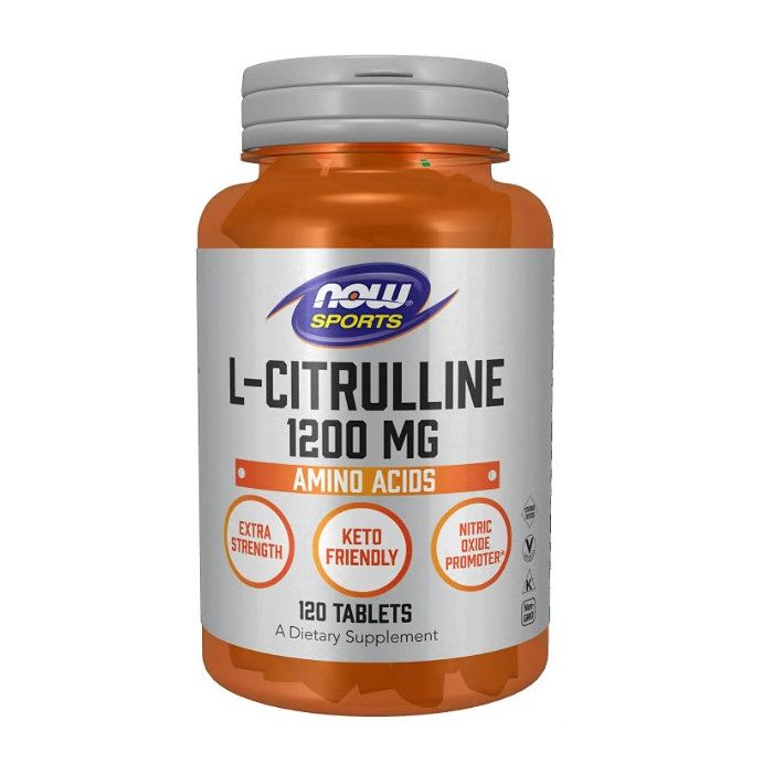 NOW Sports L Citrulline Extra Strength 1200mg Keto Friendly 120 Tablet - supplemynts.com