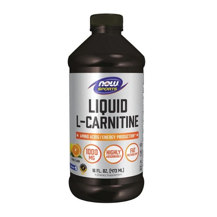 NOW Sports Liquid L-Carnitine 1000 mg Highly Absorbable Supplement - supplemynts.com
