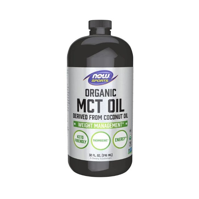 NOW Sports Organic MCT Oil 32 Fl Oz Keto Friendly Weight Management - supplemynts.com